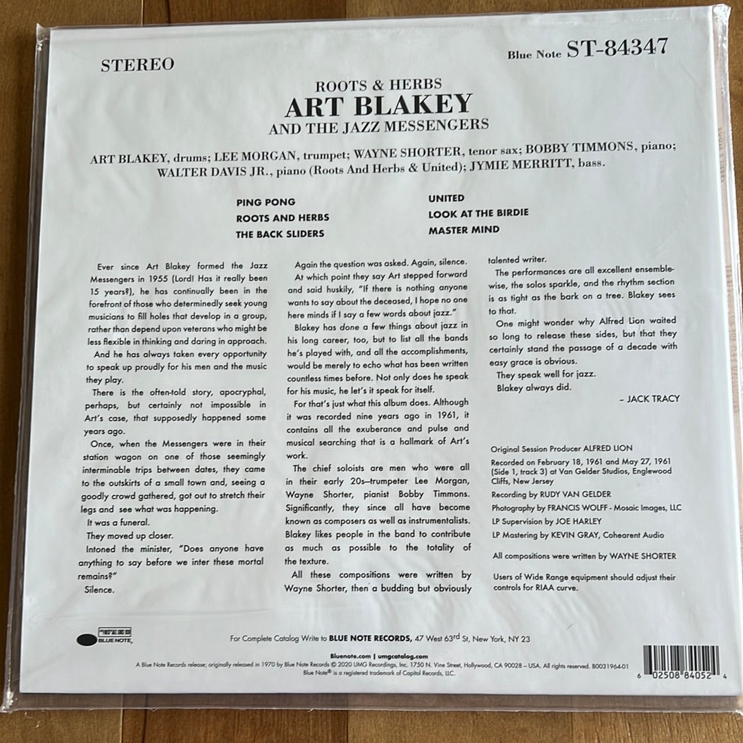 ART BLAKEY AND THE JAZZ MESSENGERS- ROOTS & HERBS