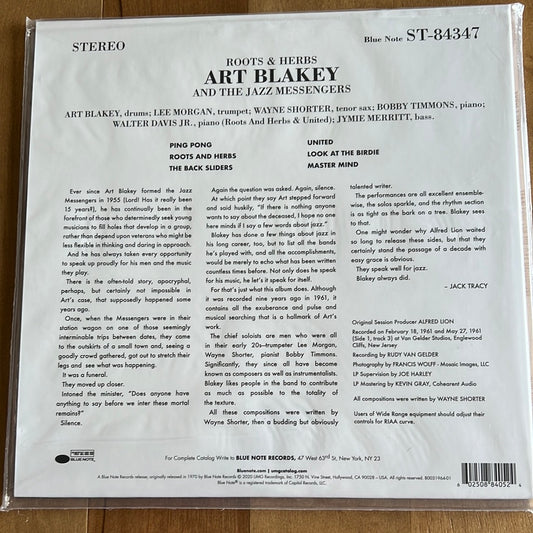 ART BLAKEY AND THE JAZZ MESSENGERS- ROOTS & HERBS