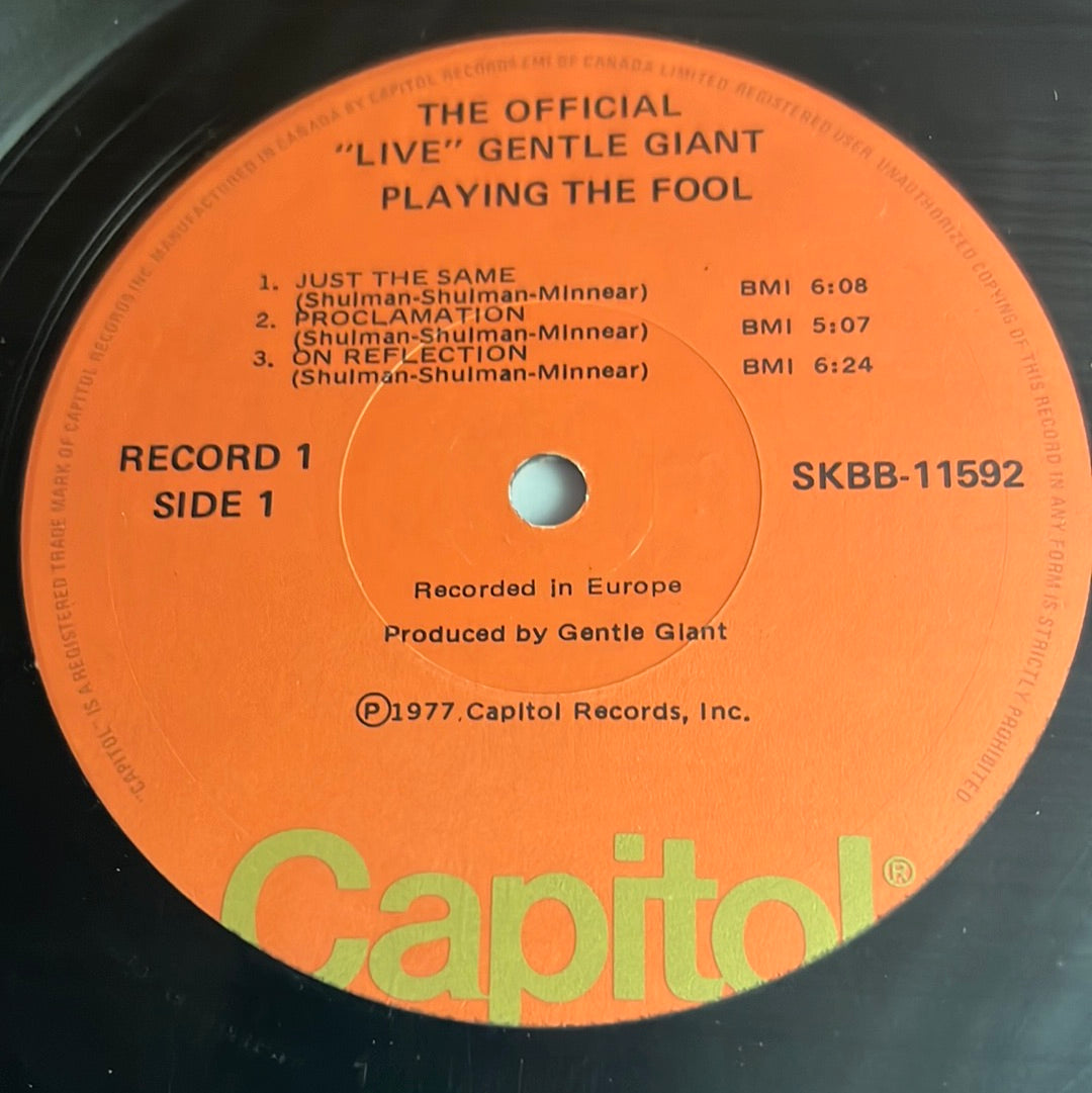 GENTLE GIANT LIVE “playing the fool”