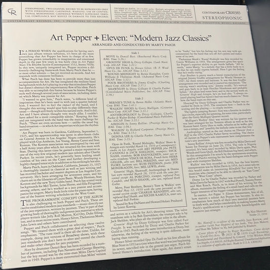 ART PEPPER - + eleven