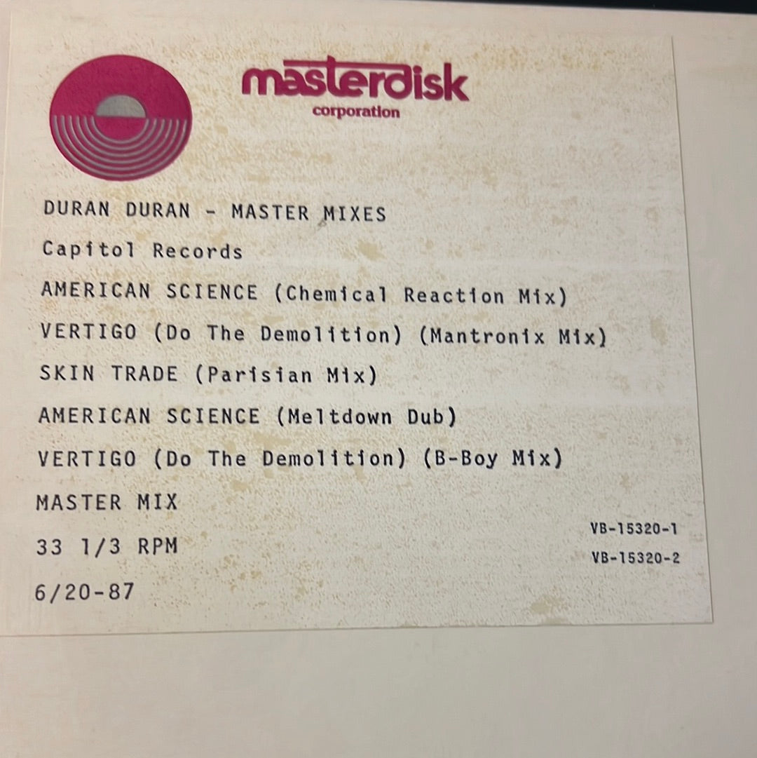 DURAN DURAN - master mixes