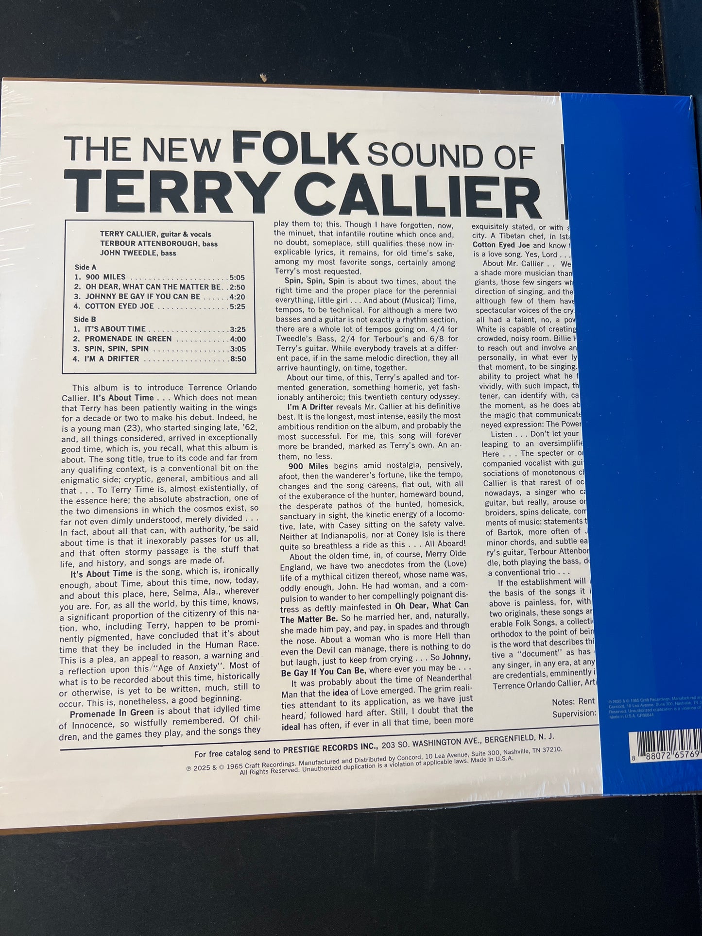TERRY CALLIER - the new folk sound of Terry Callier