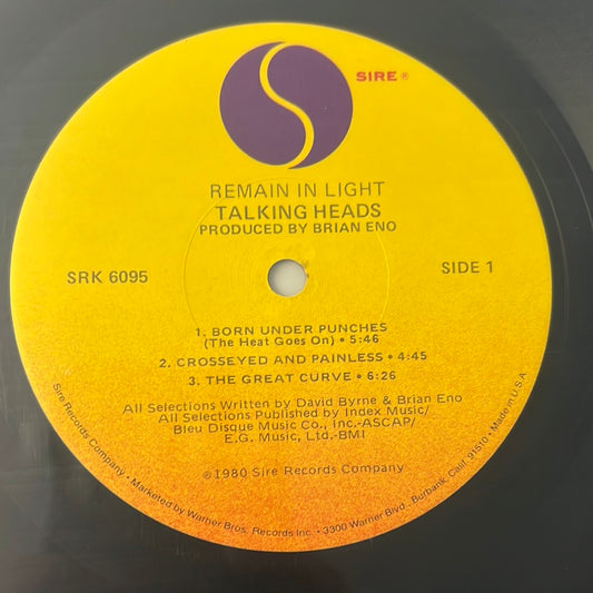 TALKING HEADS - remain in light