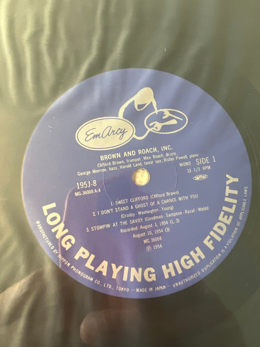 CLIFFORD BROWN & MAX ROACH - brown & roach incorporated