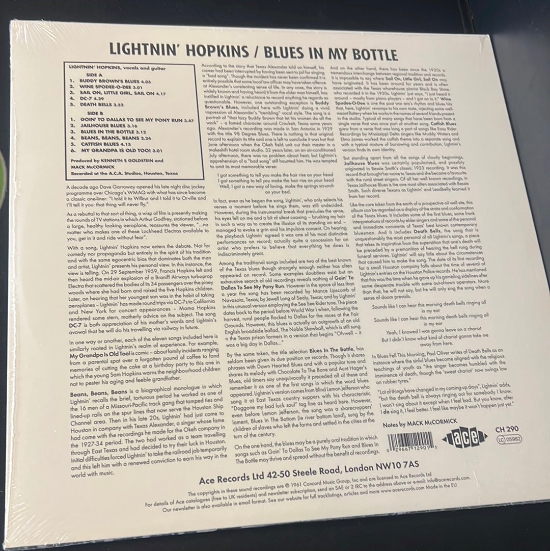 LIGHTNIN’ HOPKINS - blues in my bottle