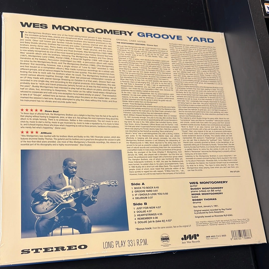 WES MONTGOMERY - Groove Yard