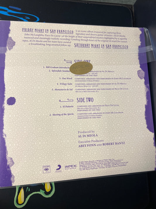 AL DIMEOLA, JOHN McLAUGHLIN, PACO DE LUCA - Saturday night in San Francisco