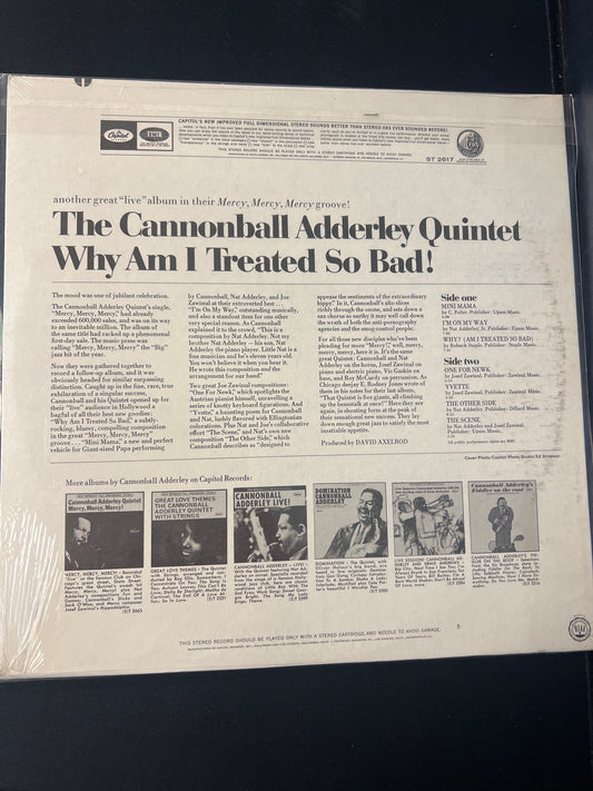 THE CANNONBALL ADDERLY QUINTET - why am I treated so bad!