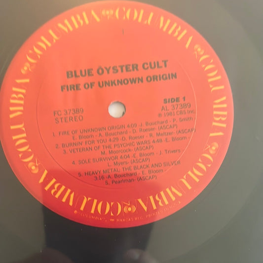 BLUE OYSTER CULT - fire of unknown origin
