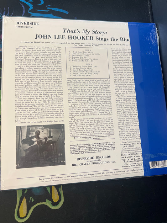 JOHN LEE HOOKER - that’s my story, John Lee Hooker sings the blues
