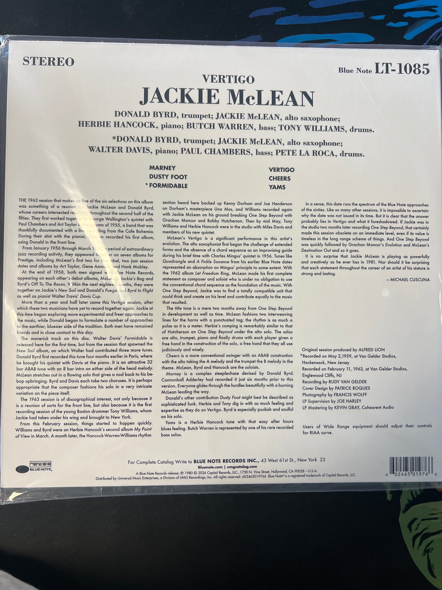 JACKIE McLEAN - vertigo
