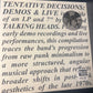 TALKING HEADS - tentative decisions demos & live