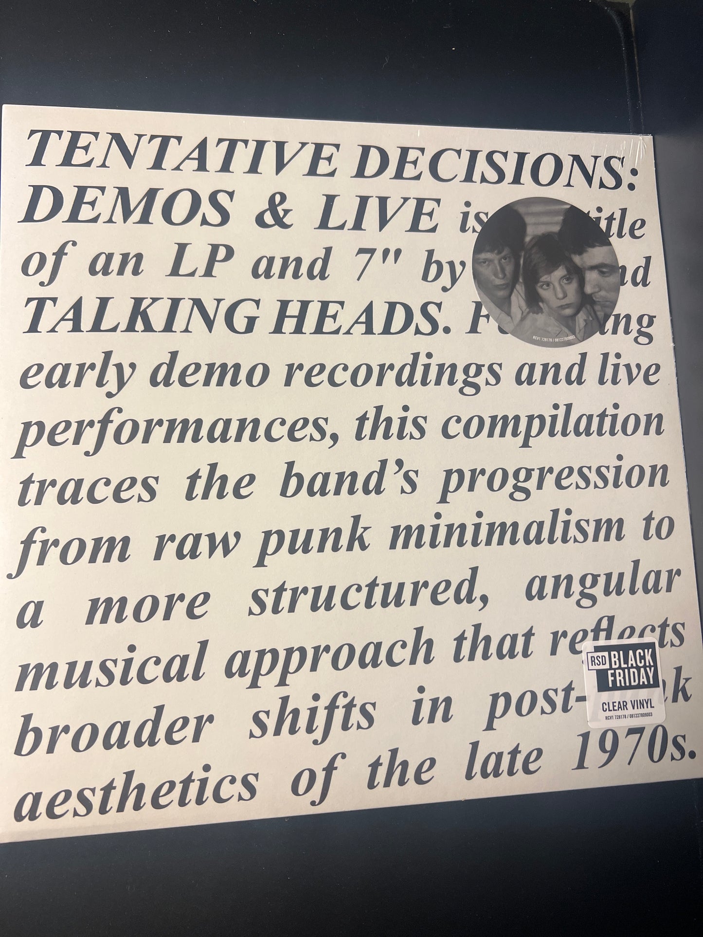 TALKING HEADS - tentative decisions demos & live