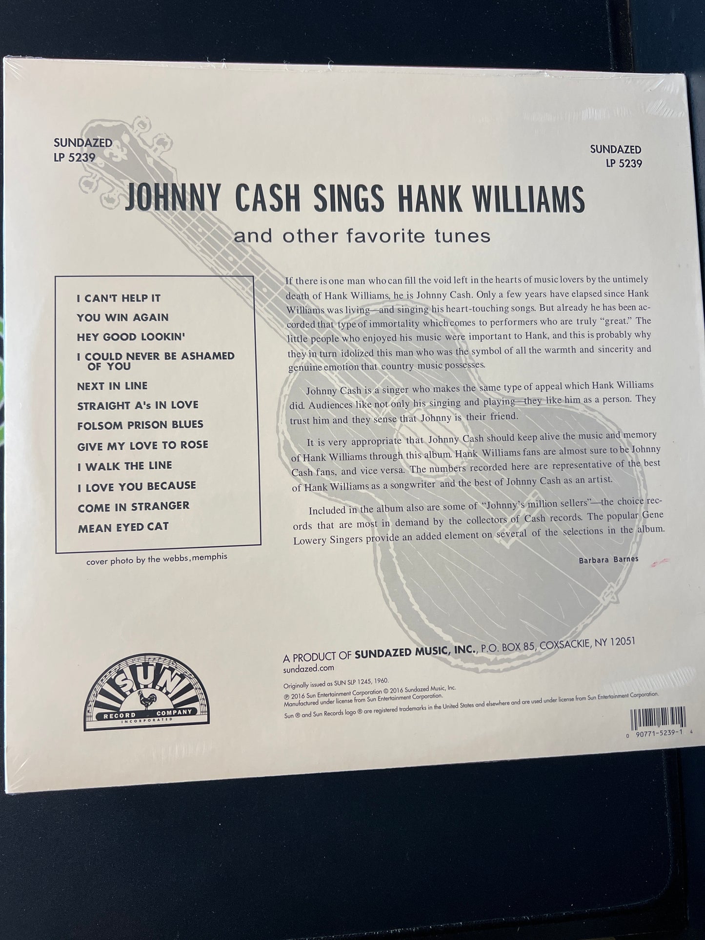 JOHNNY CASH - sings Hank Williams