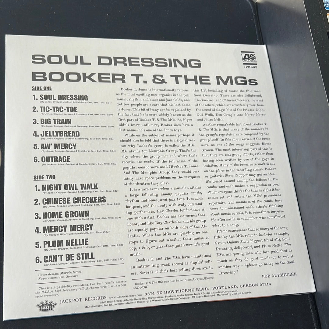 BOOKER T. & THE MG’s - Soul Dressing