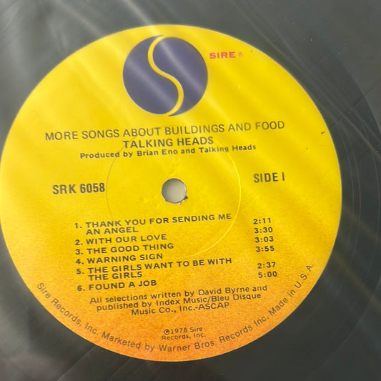 TALKING HEADS - more songs about buildings and food