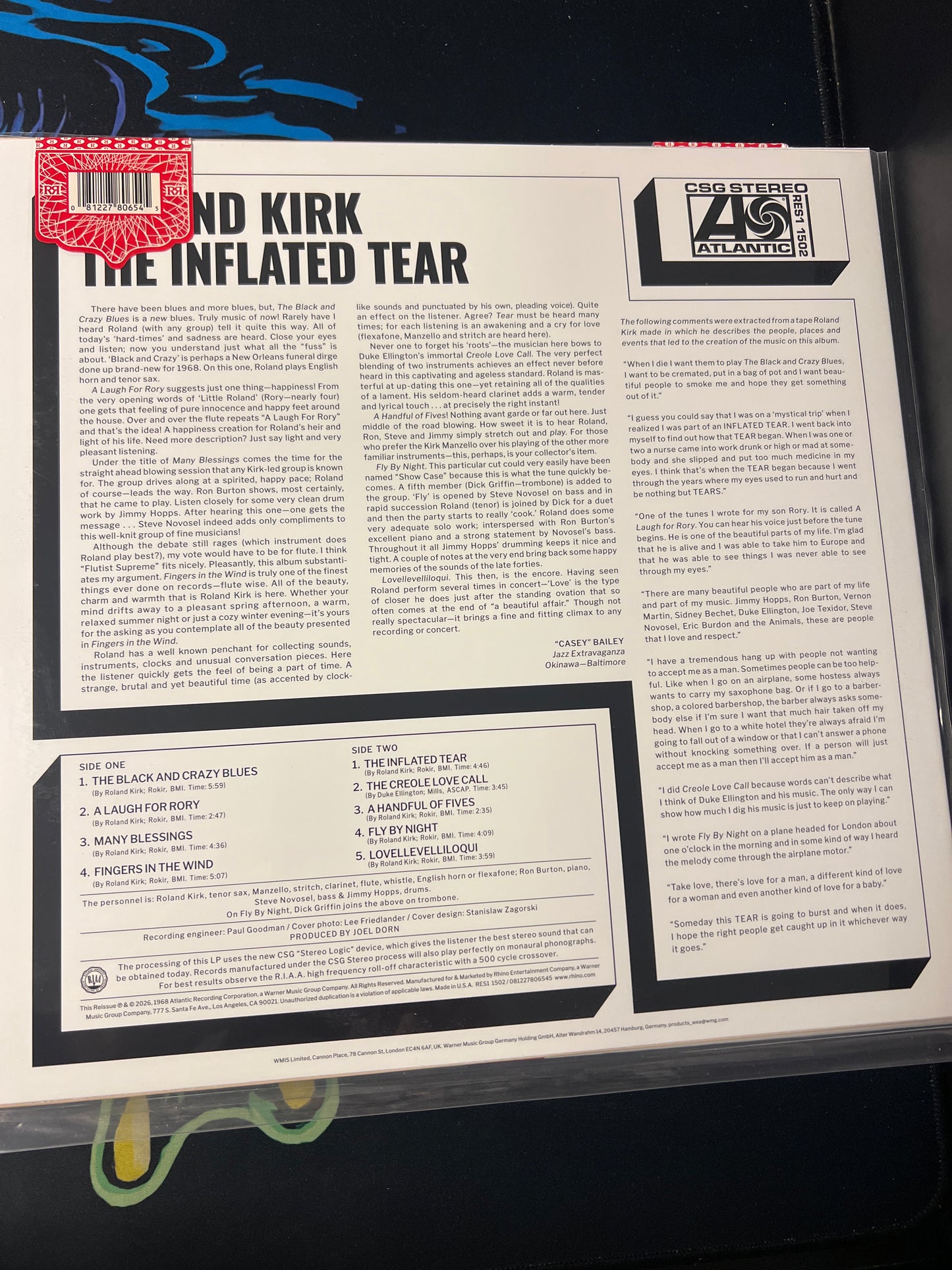 ROLAND KIRK - the inflated tear