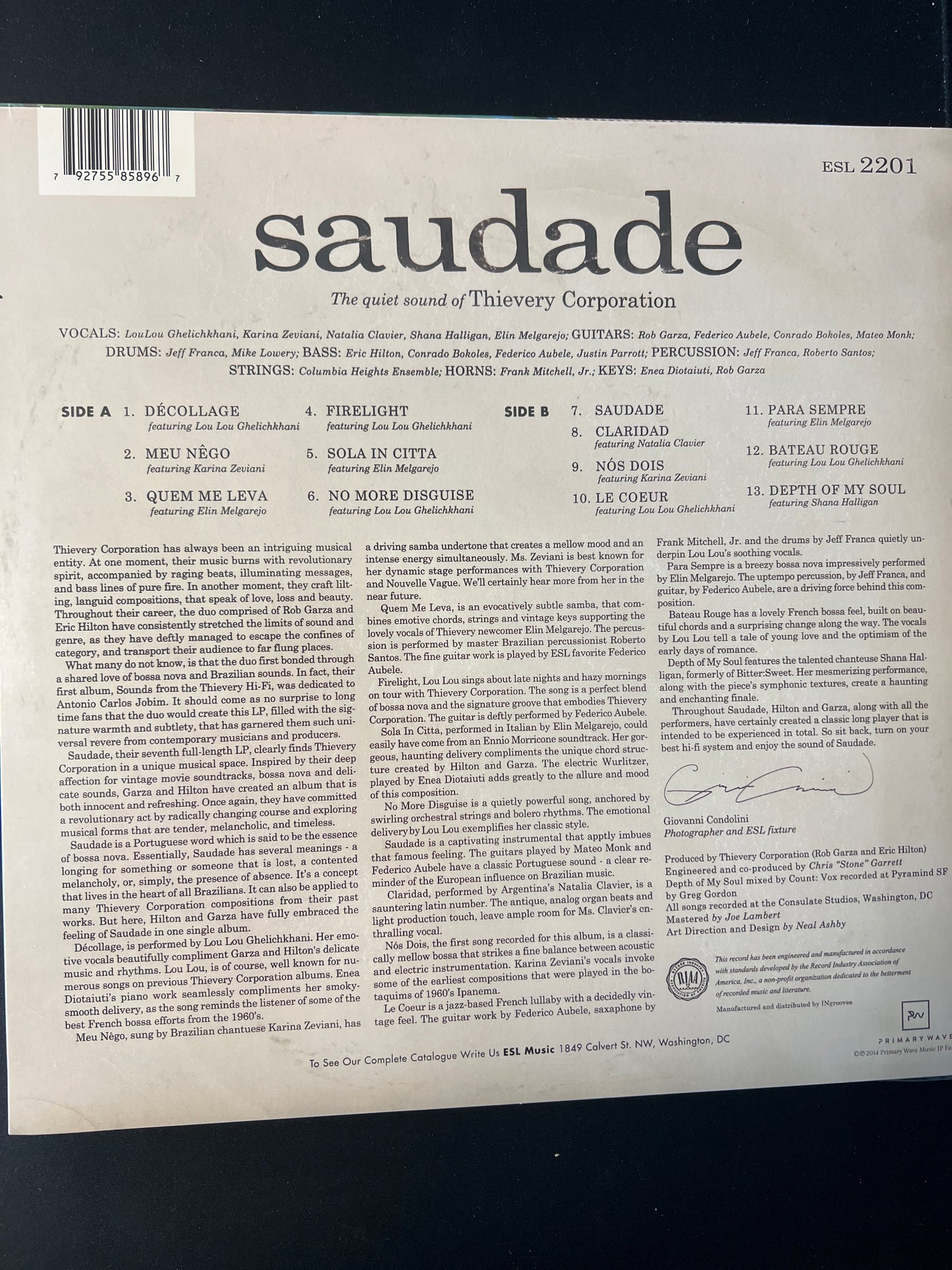 THIEVERY CORPORATION - saudade