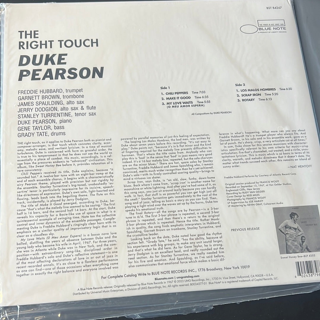 DUKE PEARSON - the right touch
