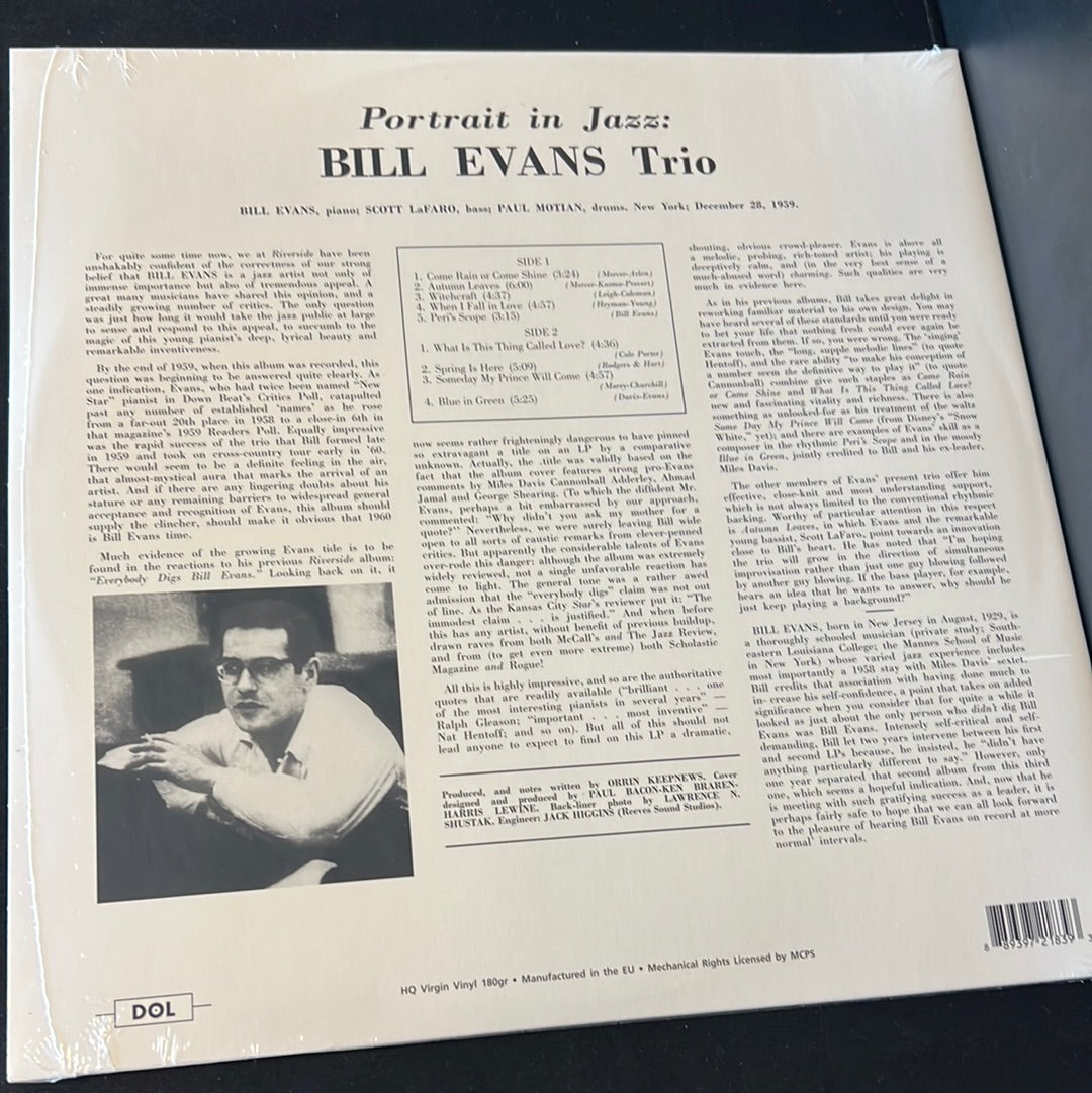 BILL EVANS TRIO - Portrait In Jazz