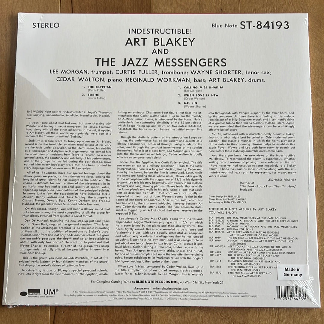 ART BLAKEY & THE JAZZ MESSENGERS- INDESTRUCTIBLE