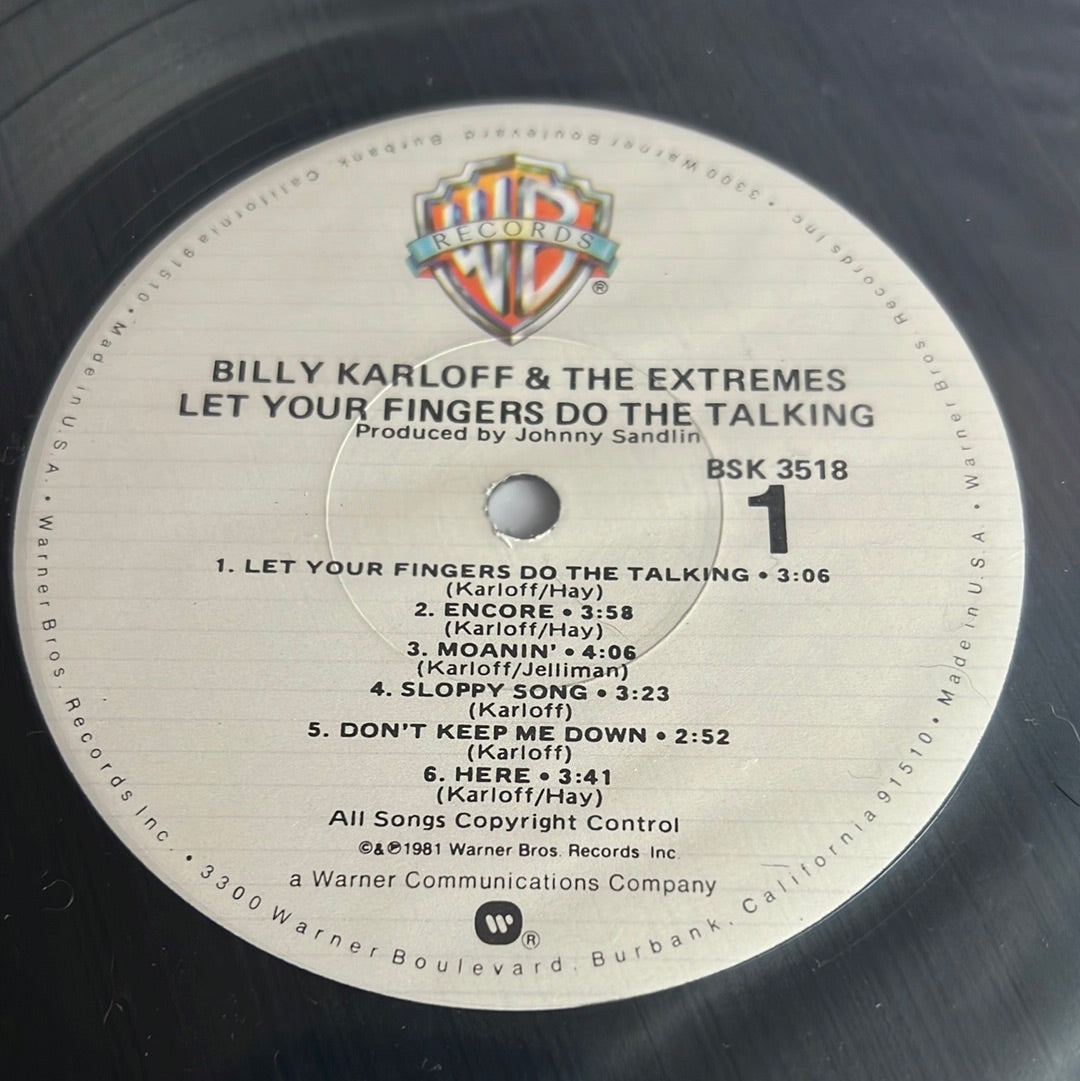BILLY KARLOFF & THE EXTREMES “let your fingers do the talking”