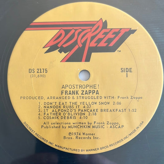 FRANK ZAPPA - apostrophe (‘)