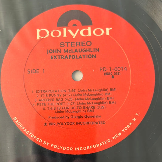 JOHN McLAUGHLIN - extrapolation