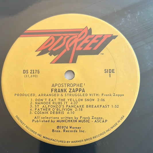 FRANK ZAPPA - apostrophe (‘)