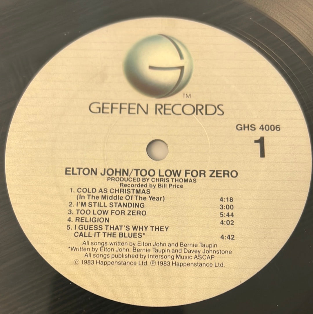 ELTON JOHN - too low for zero