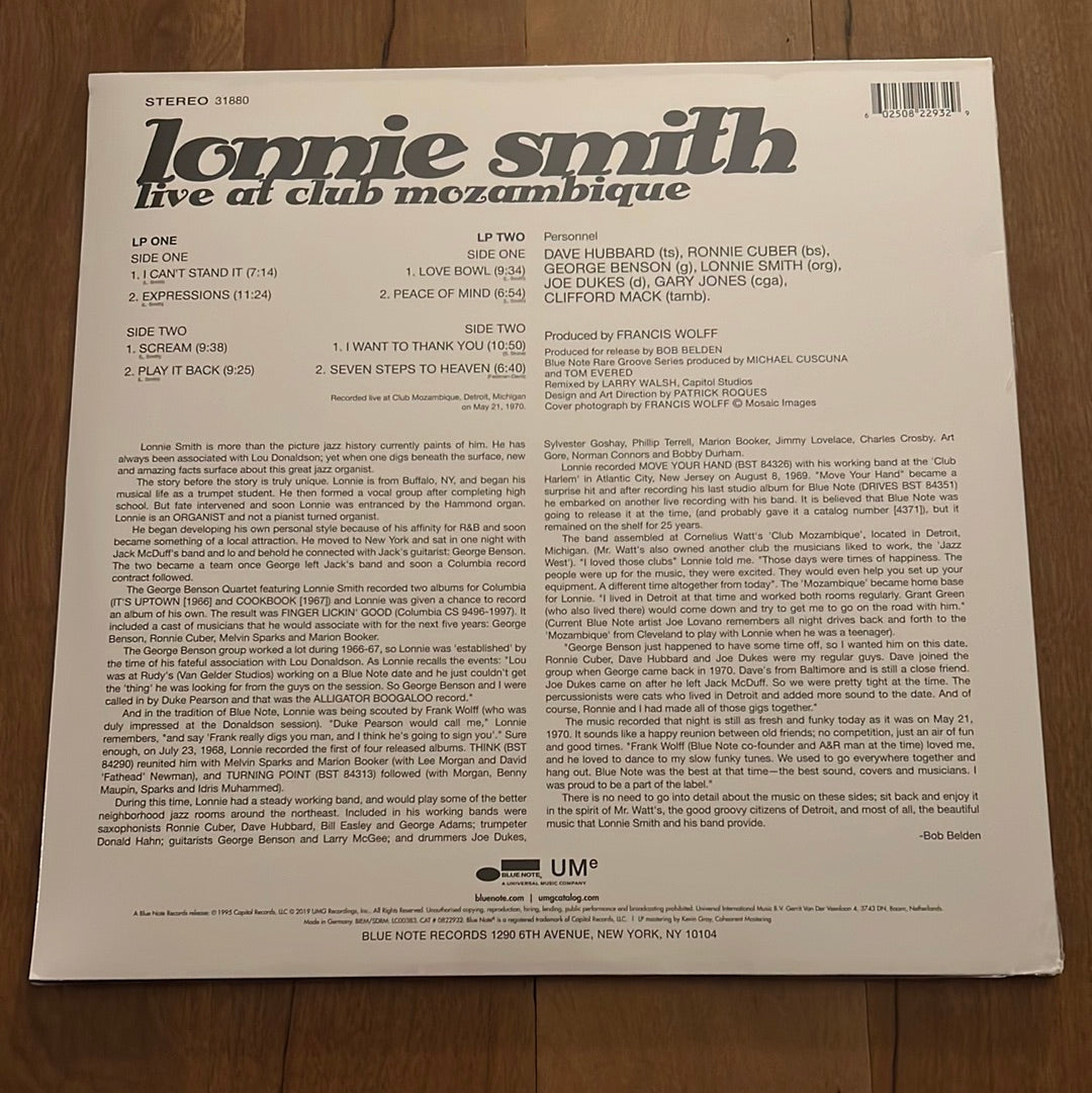 LONNIE SMITH “live at club Mozambique”