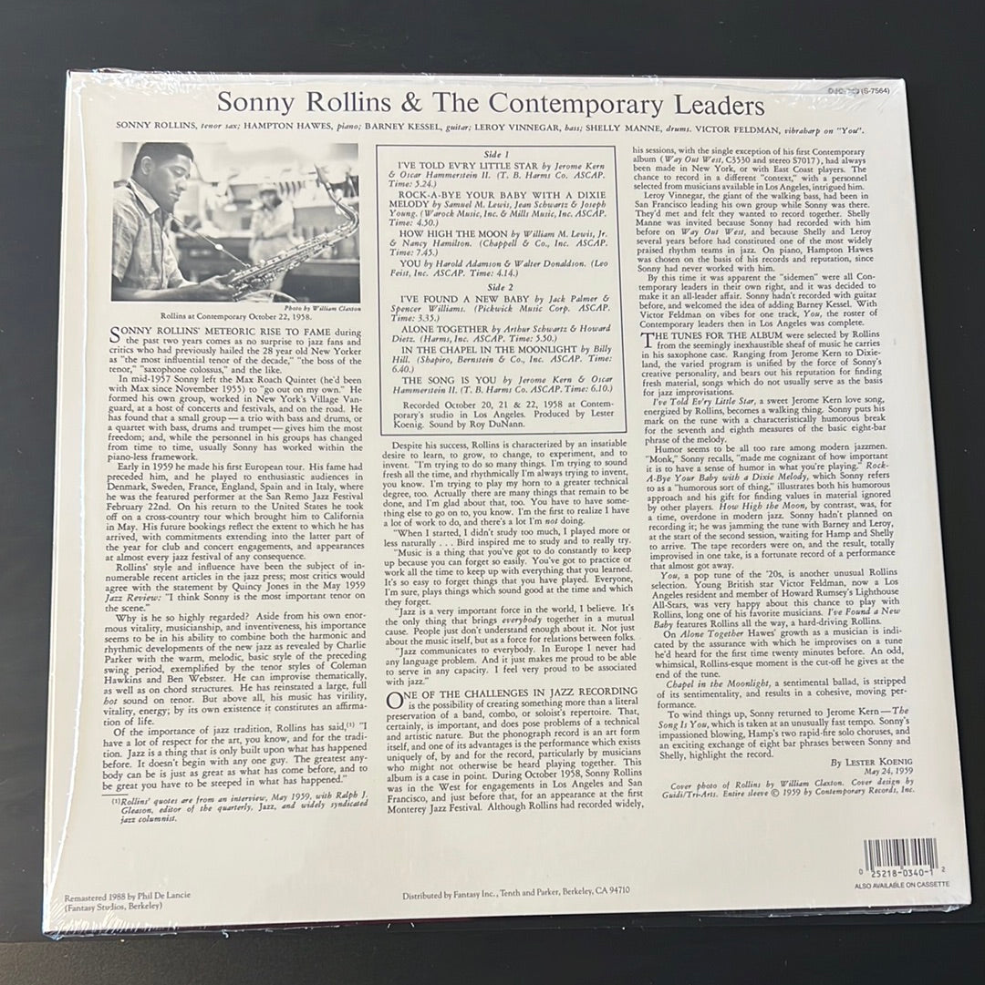 SONNY ROLLINS - and the Contemporary Leaders
