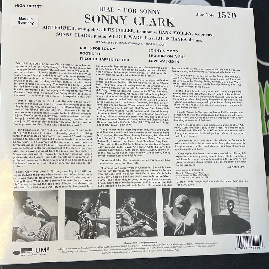 SONNY CLARK - dial “S” for Sonny