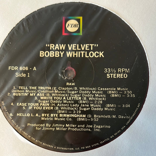 BOBBY WHITLOCK - raw velvet
