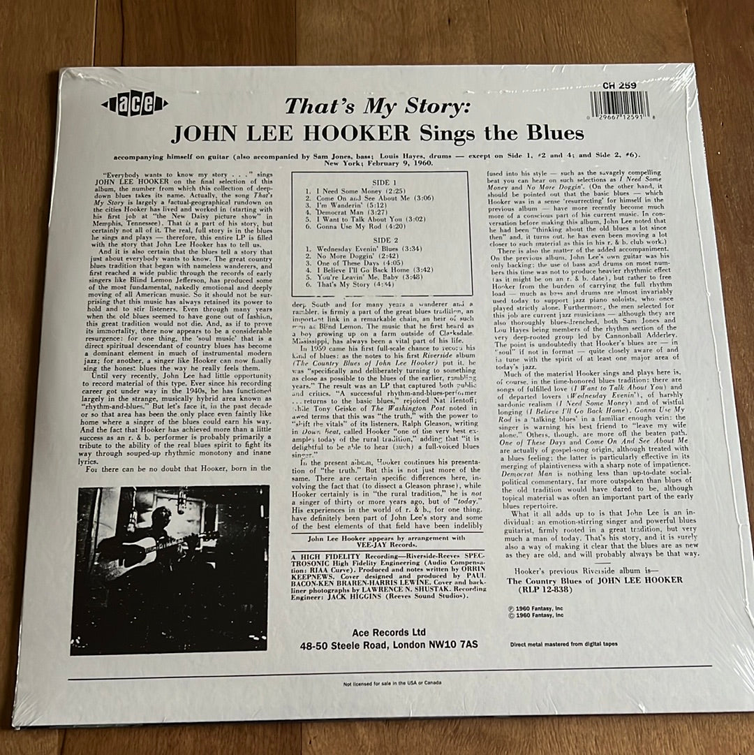 JOHN LEE HOOKER - sings the blues