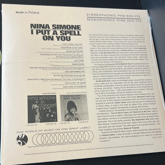 NINA SIMONE - I put a spell on you
